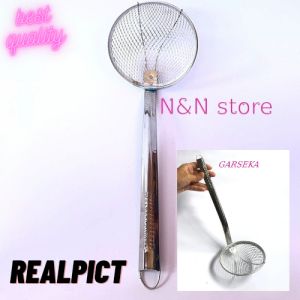 serokan/saringan mie ayam/mie rebus/serbaguna pegangan stainless steel anti karat anti nyangkut BEST SELLER