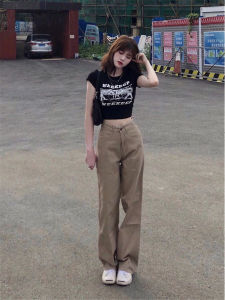 Slim Fit Pure Cotton American Retro Short Sleeve T-Shirt Womens BM Style Summer New Fashion Casual Printed round Neck Top