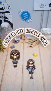 Sticker Set Boneka Little Girl isi 12 PCS Kreativitas Anak-Anak Super Imut Lucu / 1 Set Stiker Tempel-Tempel Motif Cewek Lengkap Favorit Harga Termurah Best Quality Bisa Grosir dan COD