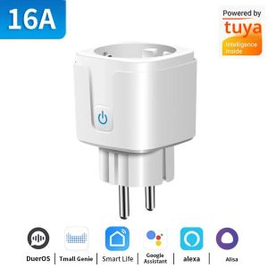 TNCE TUYA สมาร์ทปลั๊ก WiFi หรือ Zigbee3.0 ซ็อกเก็ต EU 16A/20A Power Monitor ฟังก์ชั่นจับเวลา Voice Control ทํางานร่วมกับ Alexa Google Home