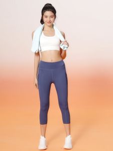 WiZi Celana Yoga Legging Highwaist Training 3/4 Celana Saku Olahraga Selutut Gym Running (CY7DK)