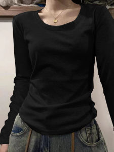 American Style Short Sleeve White Inner Wear T-Shirt Women Summer Slim Fit Spicy Short Tight Shoulder Design Sensation Small Audience