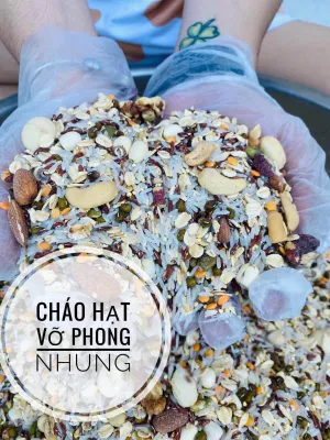 Cháo Hạt Vỡ 16 loại hạt dinh dưỡng giúp bé tăng cân hấp thụ chất dinh dưỡng.