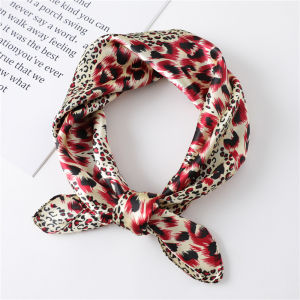 New European American Luxury Brand Women Leopard Silk scarf 60*60cm Square Scarves Spring Summer Headscarf Fashion Hijab Bandana