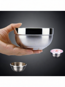 FENGHONGTAO | Double Layer Insulated Anti-scald Anti-drop Large Soup Rice Bowl