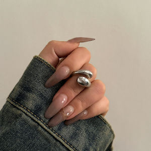 Open Smooth Surface Hug Designer Finger Rings for Women Trendy Elegant Ladies Accessories 2024 Fashion Jewelry Female Girls Gift