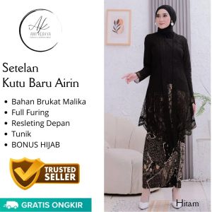 Set Kebaya Kutu Baru Terbaru | Kutu Baru Airin Free Hijab | Kebaya Jumbo Fit Ld 120-125 cm | Brukat | Setelan Kebaya Wisuda | Oneset Kondangan | Kebaya Modern