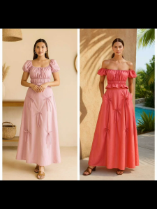 PIANew Hot Trend Best Seller Cute Top and A Line Ribbon Skirt Terno Set    - xs to large - 2 ways to wear - classy and elegant - timeless classic  - timeless piece - casual  - classic piece - super kapal ng tela - hindi kayo magsisi - 100 percent cotton