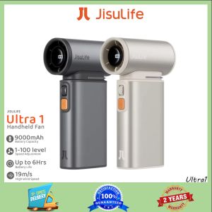 JISULIFE Ultra1 Handheld Fan 3-in-1 Portable Fan 9000mAh Rechargeable With Air Duster Function Mini Fan With 1-100 Speeds LED Display Outdoor Camping Metal Body