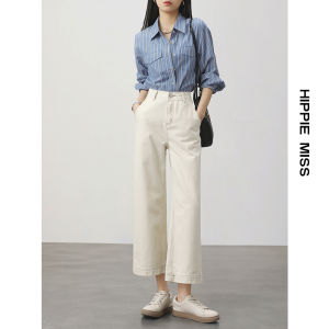 HIPPIE MISS | Retro White Ankle Length Flare Jeans Small Women