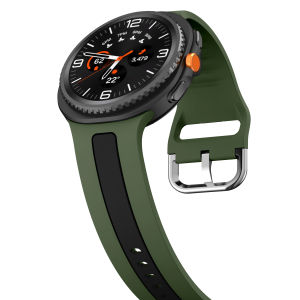 Two-Tone Silicone Band for Samsung Galaxy Watch 8 classic 40mm 44mm 46mm Sport Replacement Bracelet Correa For Galaxy Watch 8
