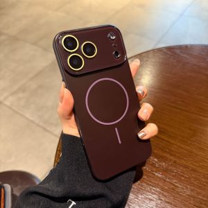 CHUANGYIWEI | Wine Red Magnetic Charging Drop Resistant iPhone Case