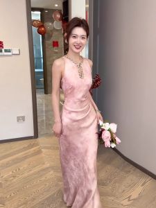 DANTING | Chinese Style Pink Cheongsam Wedding Dress