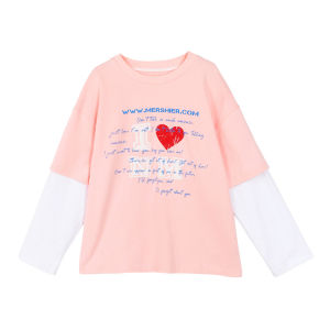 NORNOR Chen DaZhu Childrens Long Sleeve T-Shirt for Girls Autumn New Style Casual Loose Fit Skin-friendly Breathable