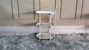 Removable Trolley Side Table With Wheel Small Coffee Table Tray Beside Table for Living Room Bedroom