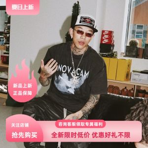 เสื้อยืดคอกลมแขนสั้นผ้าฝ้ายหลวมๆ สไตล์ย้อนยุคอเมริกัน ทรงเข้ารูป ทรงหลวมๆ ลายกระต่ายสีพื้น ทรงหลวมๆ