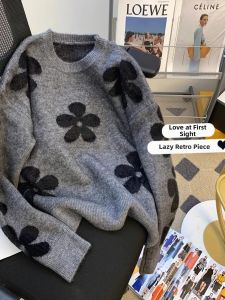 QINGNAER | Laid-back Retro Stylish Sweater Knitwear