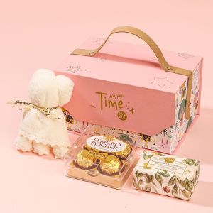 Portable Baby 100 Days Celebration Wedding Candy Box Children Birthday Full Moon First Birthday Anniversary Gift Box