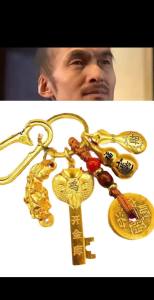226 Already consecrated Pixiu Five Blessings Wealth Keychain Twelve Zodiac Five Blessings Keychain Brass Pixiu Gourd Five Emperor Coins Pendant for Men and Women Zhaicai Brave Wufu Vault Twelve Zodiac Gold Key Zhaicai Car Key Chain Pe