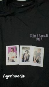 FREE PHOTOCARD KAOS KPOP SUGA AGUST D TOUR ATASAN WANITA & PRIA BAJU KPOP KOREAN BAJU KATUN COTTON COMBED 30S