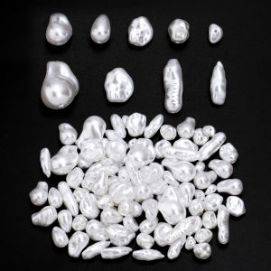 20pcs/lot White ABS Imitation Pearl Beads Irregular Loose Spacer Beads For Jewelry Making DIY Necklace Bracelet Accessories