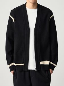 Áo Len Cardigan Cổ Chữ V Dáng Rộng Cho Nam Mùa Thu Thường Ngày Áo Khoác Ngoài Dệt Kim Thoải Mái Áo Khoác Ngoài Thường Ngày