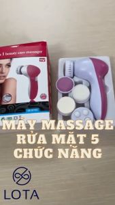 MÁY MASSAGE RỬA MẶT 5 CHỨC NĂNG dụng cụ thiết bị chăm sóc da mặt đa năng 5 trong 1 làm sạch vệ sinh da mặt 5in1 LOTA SHOP