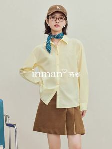 INMAN | French Commuter Womens Long Sleeve Shirt Yellow