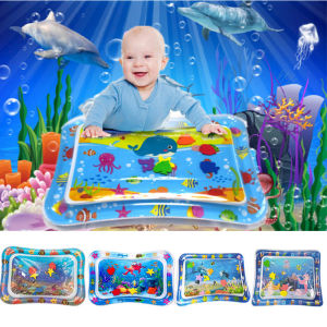 Baby Inflatable Water Play Mat Baby Patted Pad Leakproof Cushion Funny Pat Pad Outdoor Spray Pad Toddlers Water Mat Activity Play Center for Children & Infants Toys