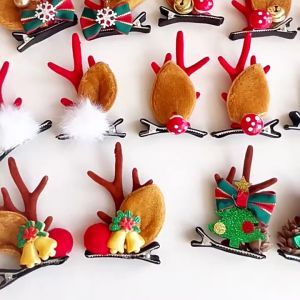 Hormones🫚🫚คาดผมคริสต์มาส กิ๊บติดผมคริสต์มาส กิ๊บเขากวาง สีสันสดใส หลากหลายสไตล์ น่ารัก ส่งจากไทย