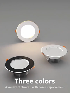 Tricolor LED Downlight Ceiling Light Recessed LED Round Aluminum Pin Light LED Ceiling Light