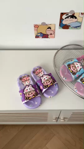 Childrens slippers รองเท้าแตะเด็ก รองเท้าแตะน่ารักสำหรับเด็กชายและเด็กหญิง รองเท้าแตะในบ้านในร่ม ห้องน้ำกันลื่น สามารถสวมใส่ด้านนอกได้ รูปแบบใหม่ EVA