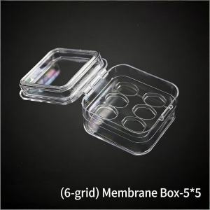 JNSUR Dental Clear Membrane Box Retainer CaseVeneer Box with Membrane Transparent Perforated Denture Storage Box Dentures Box