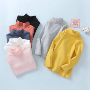 Áo giữ nhiệt áo cotton len cổ 3p trơn nhiều mầu cho bé trai bé gái nhí 10-40kg XHN1100