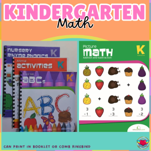 KINDERGARTEN (MATH) Workbook Worksheet Homeschool Learning Materials | RABAH UP STORE