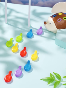 ของเล่นปริศนา Montessori เม่นน้อย ประสานมือและตา การฝึกความสนใจ ของเล่นเด็ก