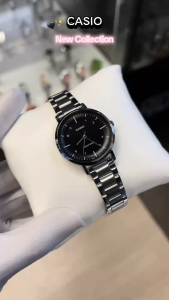 CASIO นาฬิกาผู้หญิง รุ่น LTP-VT03D-1B วัสดุสเตนเลสสตีล สีดำ กันน้ำ คาสิโอ