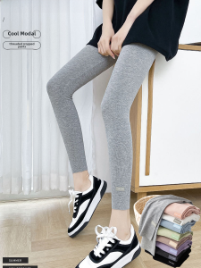 New Summer Thin Modal Thread Cropped Pants High Waist Pure Cotton Oversized Leggings Silm Slim Looking Female Outwear