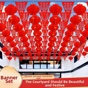 Festive Decorative Flags Bunting Wedding Celebration Garden