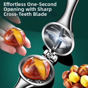 Cross-cut Stainless Steel Chestnut Opener