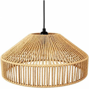 JOYINLED Rattan Chandelier Wicker Pendant Lamp E27 Vintage Boho Paper Rope Ceiling Light Fixture for Bedroom Dining Room 30cm