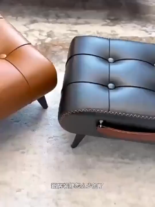 Portable Change Shoes Leather Small Stool Chair Doorway Upholstered Footrest Low Stool Sofa Seat