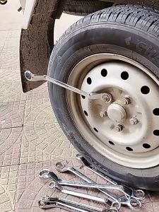 ToolHub Kunci Ring 6x7 8x9 8x10 10x12 mm Tekiro 12 x 14 14 x 17 17 x 19 22 x 24 mm Satuan Chrome Vanadium Double Ring Kunci Ring Pas 6-24mm