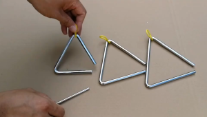 Steel Triangle Bell Percussion Instrument For Kids Early Education Durable Music Development Tool
