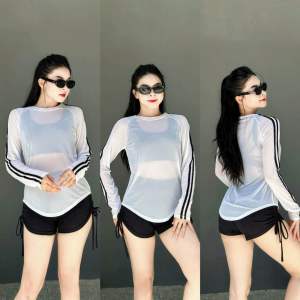 Áo tanktop dài tay tập gymaerobic nữ