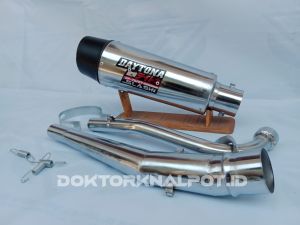 Knalpot Racing Daytona Supra / Jupiter / Smash / Revo / Kharisma / Blade / C70 / Grand / Astrea / Vega / cripton / supra x / z1 / force