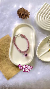 [PEARL TWINS] CATTIESFUN Kalung kucing Mutiara Lonceng