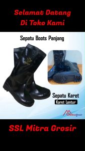 Sepatu Boots Proyek Karet: Sepatu Anti Slip & Tukang Bangunan