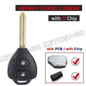 KEYECU AU P/N: 28240 / 26300 / 28850 314.3MHz G / 4D67 Chip Remote Key Fob for Toyota Corolla Hiace Rav4 Tarago 2004-2012