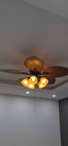 Quạt trần cánh lá sang trọng có đèn trang trí - êm và mát - Sang trọng - Có điều khiển từ